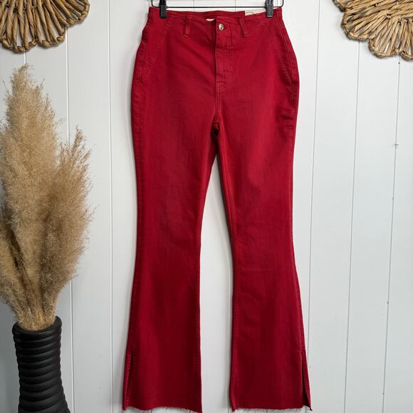 Free People Red Boot Cut Pants - Picture 4 of 9